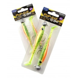 Spro Popeye To Go 8cm 10cm mit Jigkopf Gewicht Fertigrig Rig Gummifisch Jigkopf