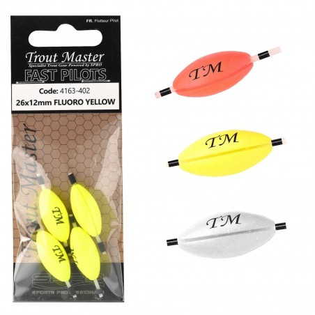 Spro TM Trout Master Oval Fast Pilot 12mm 10mm 16mm Gelb Weiß Rot Pose ...