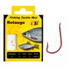 FTM Rotauge Haken Rot gebunden 70 cm verschiedene Größen Friedfischhaken Vorfach